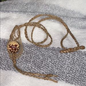 Columbian Handmade Braded Necklace with Round Bead